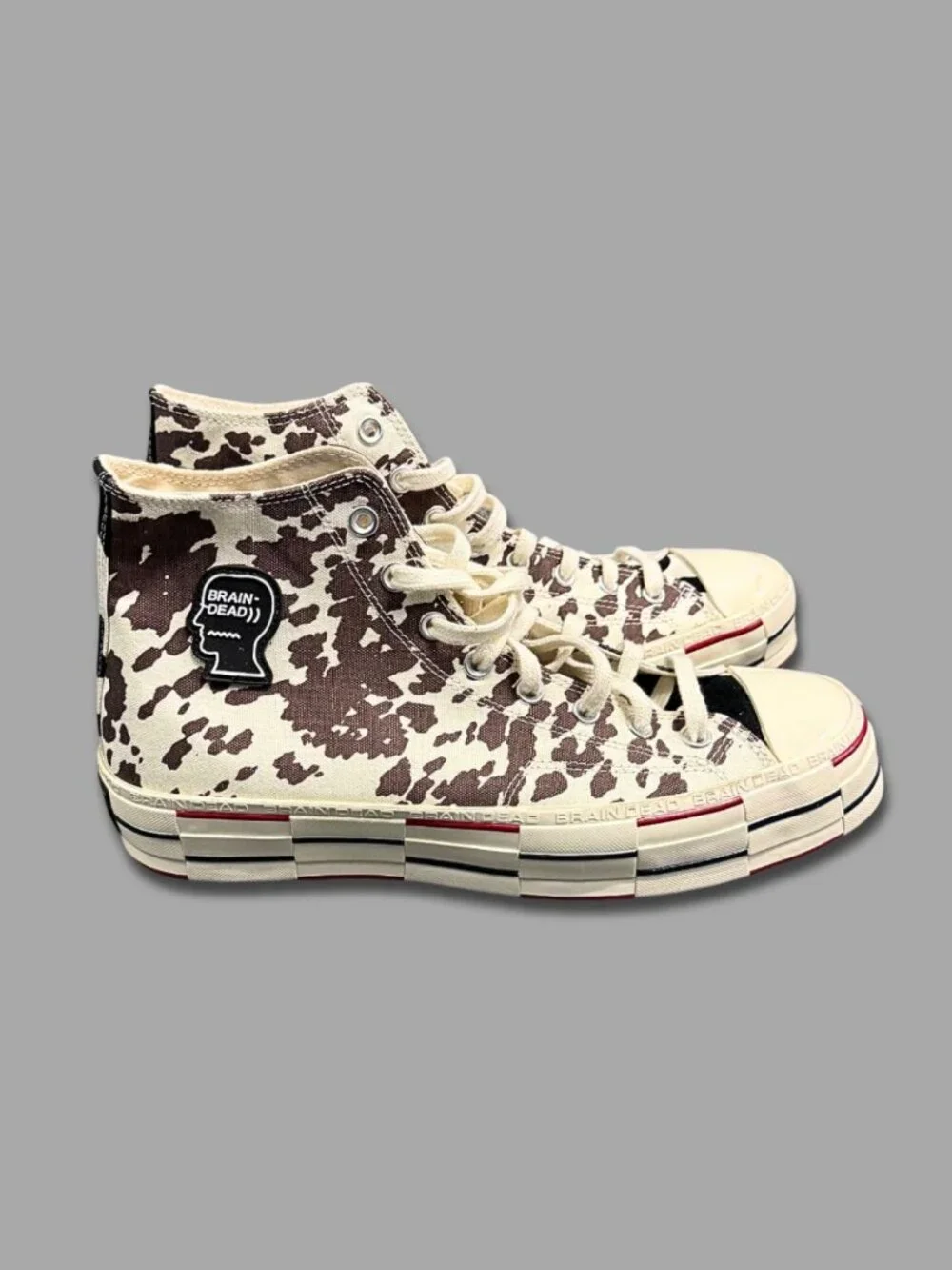 CONVERSE x BRAIN DEAD Chuck 70 Hi Cow Print High Top Sneakers Sz 11 169946C - Picture 4 of 11